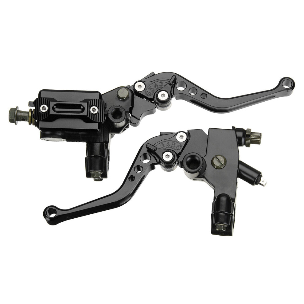 (Black) Cnc Billet Brake Clutch Levers For Kawasaki Klx450r Black 8727971665022