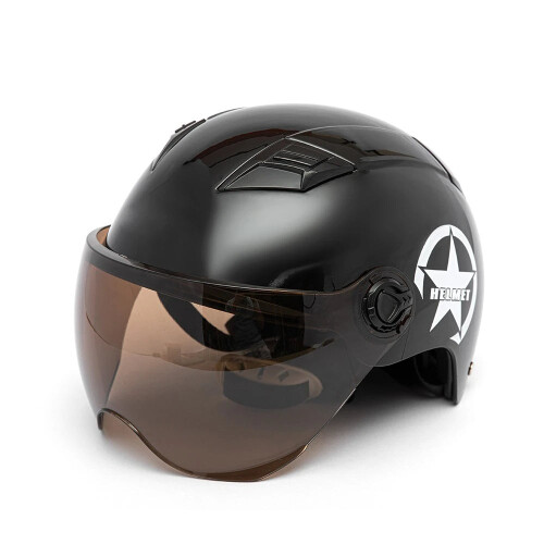 (Blue, L) Motorcycle Helmet Half Open Face Adjustable Size Protection Gear Head Helmets 1