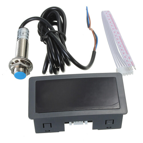 4 Digital LED Tachometer RPM Speed Meter + Proximity Switch Sensor NPN 1