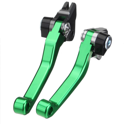 (Green) CNC Pivot Brake Clutch Levers For Kawasaki 1
