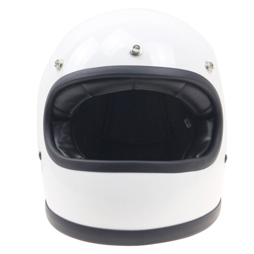 (White, XL) Motorcycle Helmet Retro Flying Helmets for TTCO Series