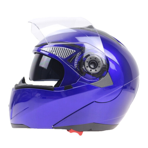 (Silver, 2XL) Safe Double Visor Motorcycle Helmets 2