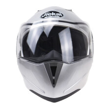 (Silver, 2XL) Safe Double Visor Motorcycle Helmets