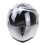 (Silver, 2XL) Safe Double Visor Motorcycle Helmets 1