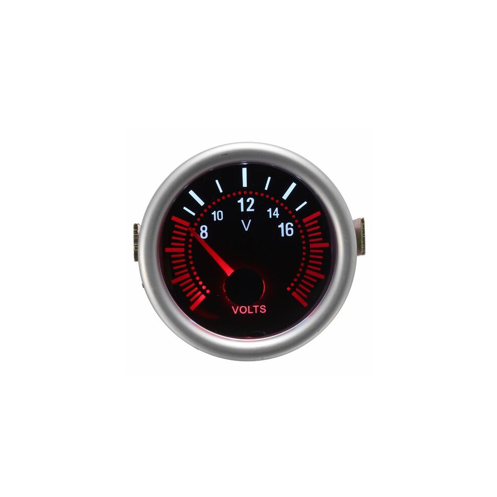2Inch 52Mm 12V & Led Car Boat 8-16 Voltmeter Volt Voltage Gauge Meter White/Red 4250937592802
