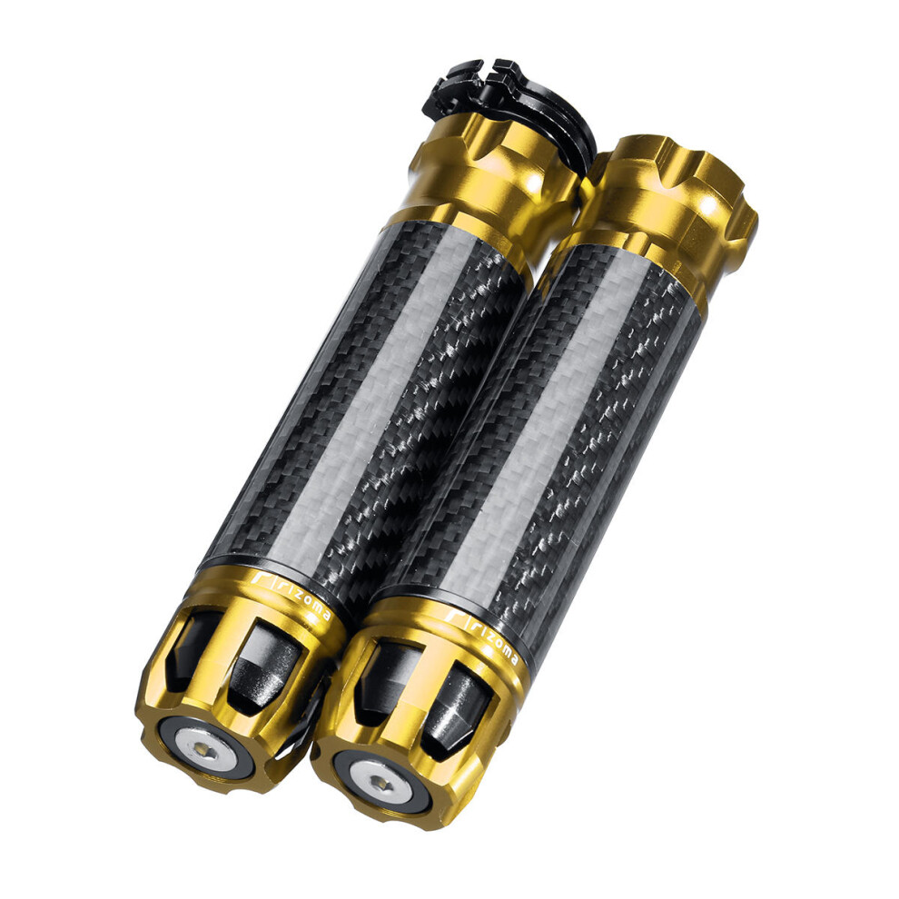 (Gold) 7/8Inch 22Mm Aluminum Motorcycle Handlebar Grips Handle Bar Gold 8727971666210
