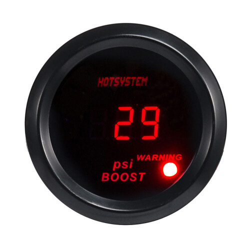 2 Inch 52mm HOTSYSTEM Digital Red LED Electronic PSI Boost Gauge For Car Auto Motor 1