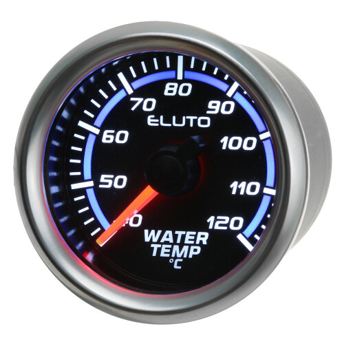 2" 52mm 40-120C Water Temperature Gauge Blue LED Black Face Car Meter + Sensor 2