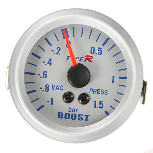 52mm LED Blue Light Car Meter Boost Turbo Gauge 2