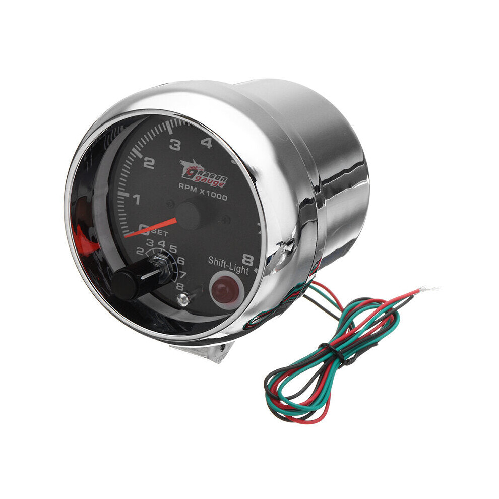 3.75 Inch 12V Rpmx1000 Tacho Tachometer With Shift Rpm Rev Gauge Meter Light 8727971259177