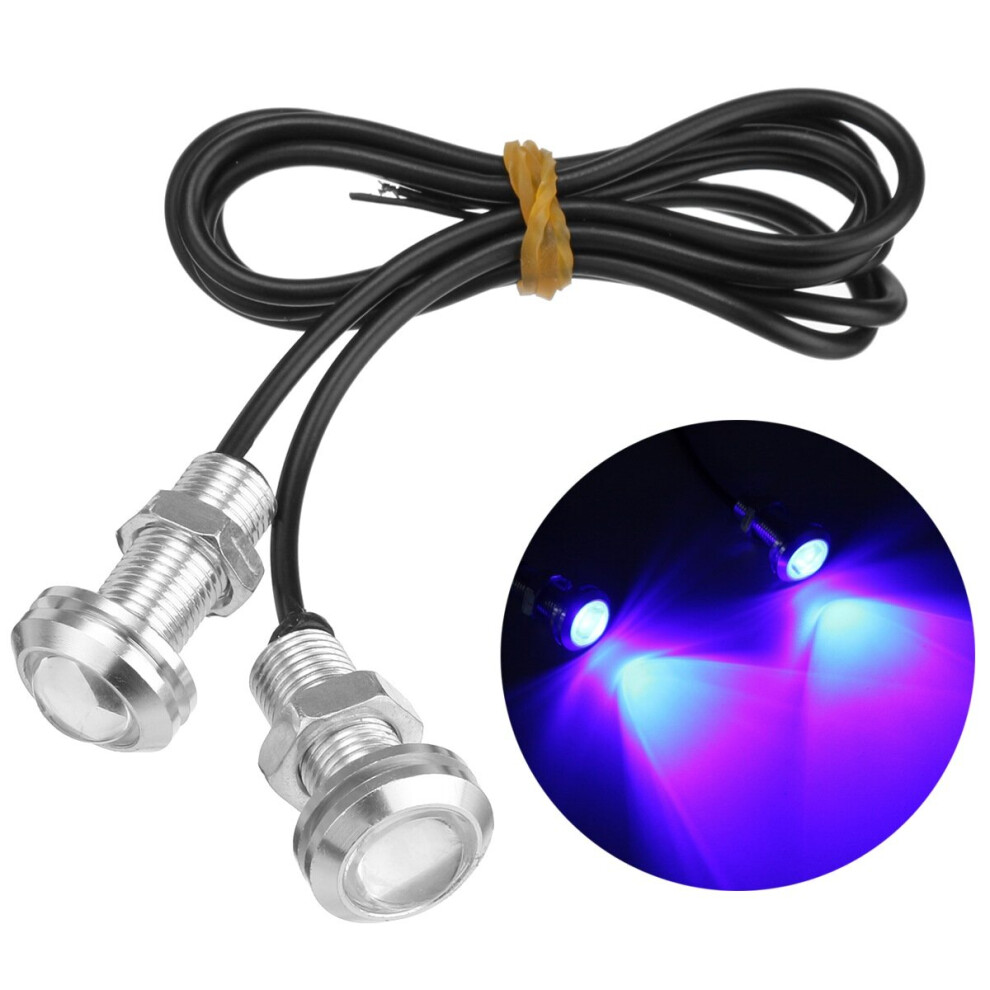 () 2Pcs 9W 12V Eagle Eye 18Mm Led Drl Daytime Running Backup Lights Blue/Light 3592643618157
