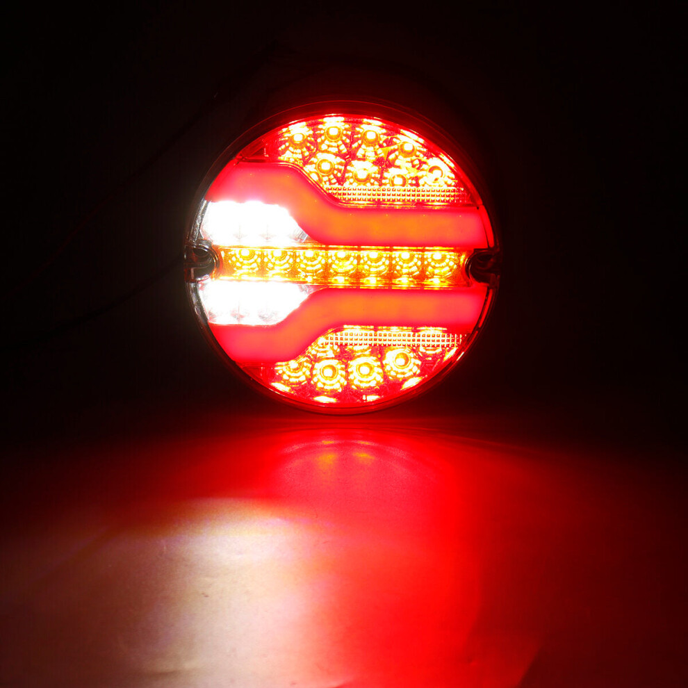24V Led Hamburger Rear Neon Tail Lights For Truck Lorry Van Caravan Bus Camper 3592643618218
