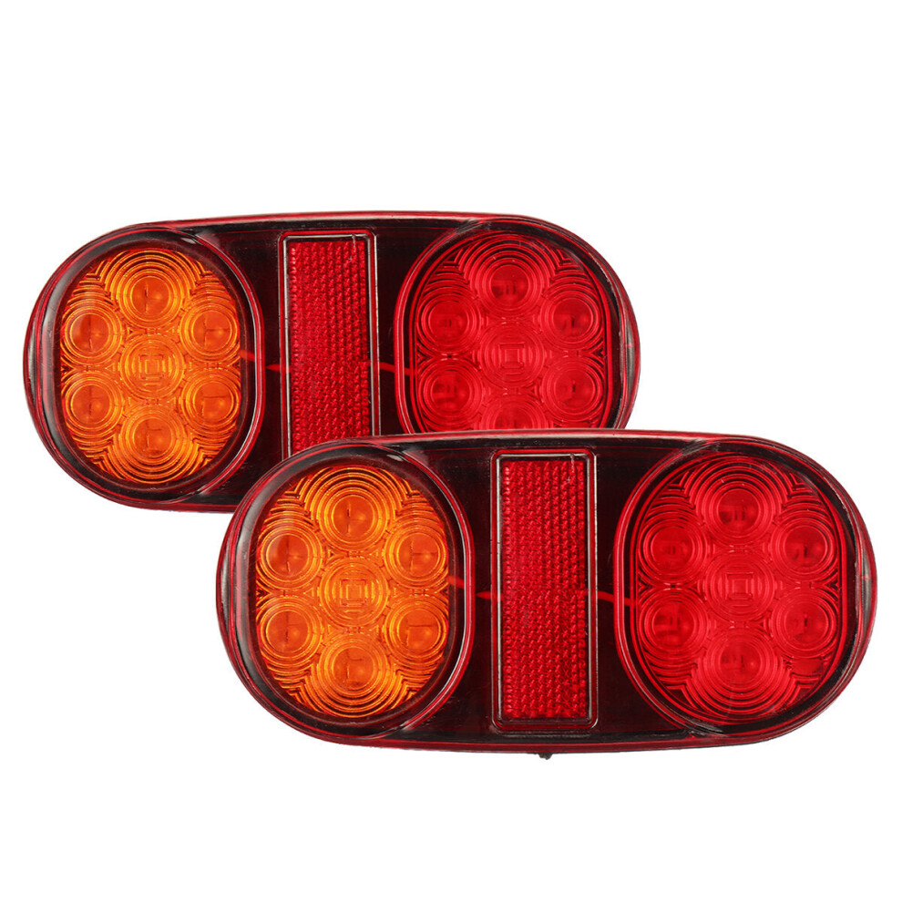 2Pcs 12-24V 28Led Rear Tail Stop Brake Indicator For Boat Trailer Caravan Van Light 3592643618201