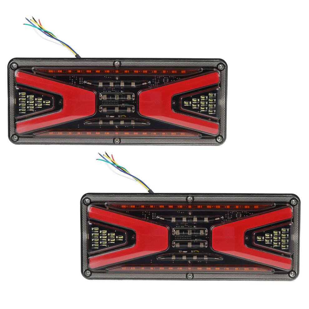 (46Cm) 2Pcs 24V Flowing Rear Tail Turn Signal Brake Reverse Lamp Light 3592643618195