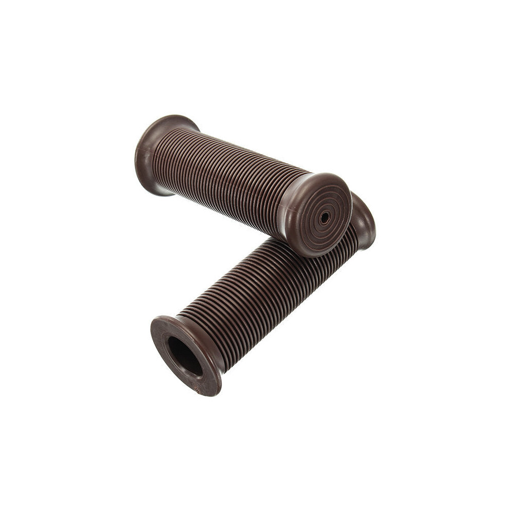 (Brown) 7/8 Inch 22Mm Motorcycle Handlebar Hand Grips Cafe Racer Bubber Clubman Custom Universal Brown 8727971666784