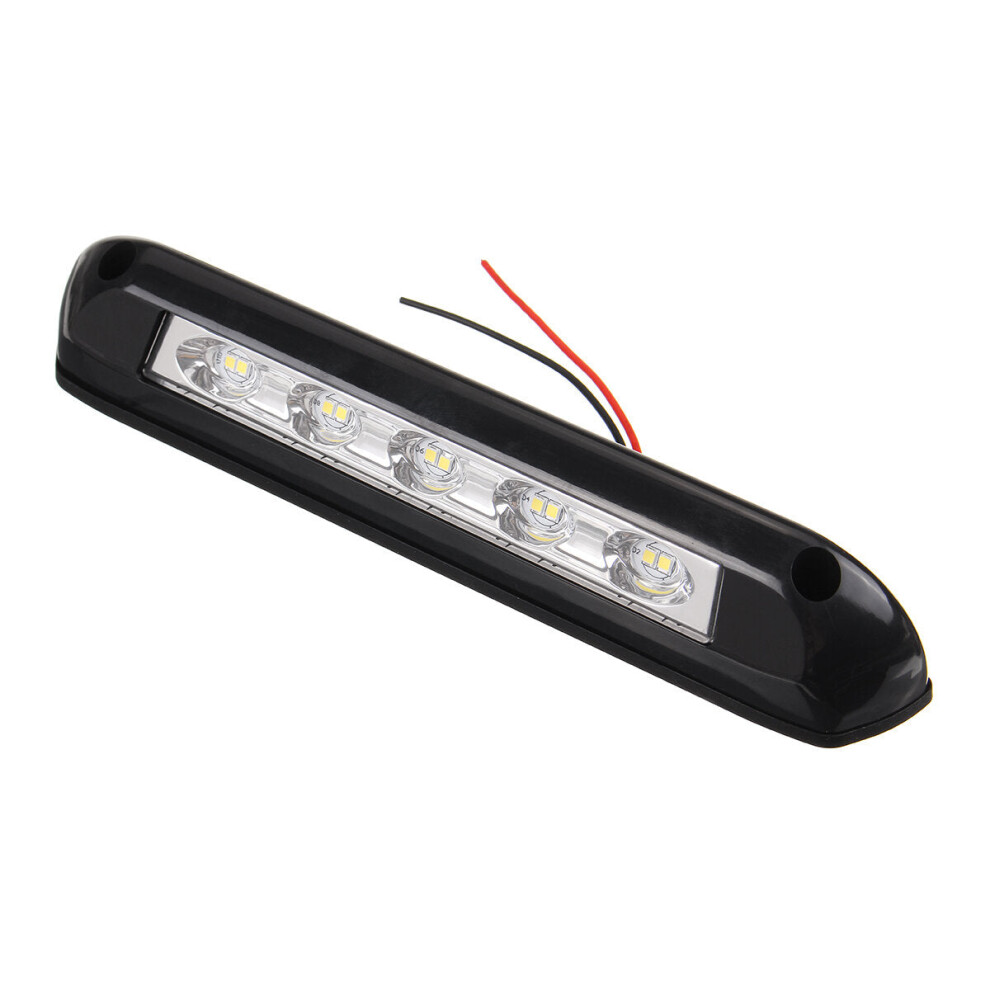 () 12V 24V 8W Led Interior Ceiling Tail For Caravan Truck Trailer Rv Boat Fixtures Waterproof Black/Light 4250937583640