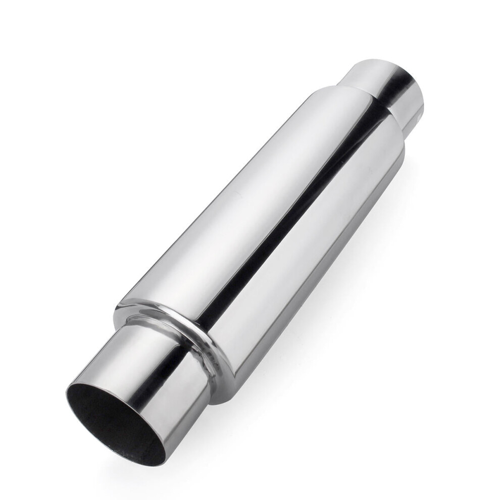 Universal Turbo Exhaust Muffler Resonator 304 Stainless Steel 3 Inch Inelt 3 Inch Outlet 9078193207729
