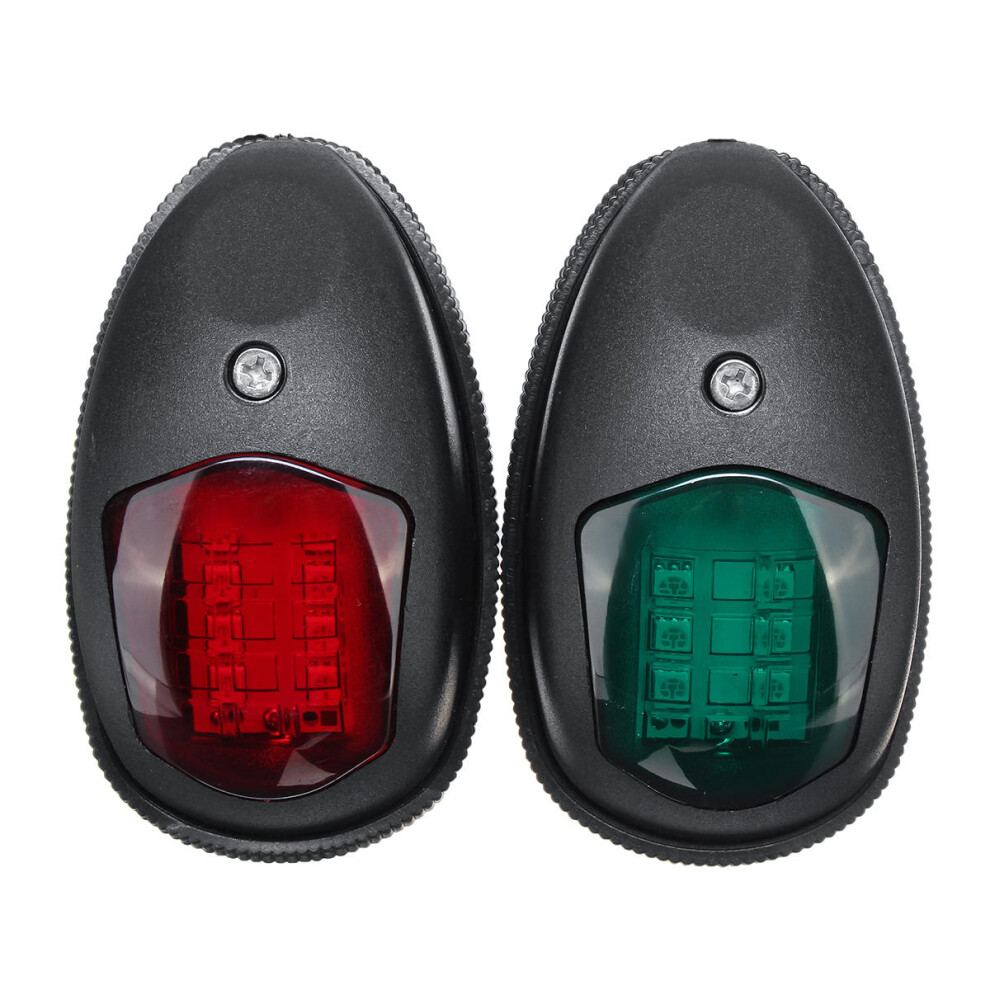 () 10V-30V Led Side Signal Lamp Navigation Lights For Truck Boat Trailer Van Black/Red/Green 4250937584210