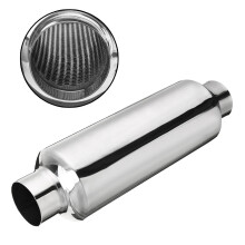 2.25" Inlet/Outlet Stainless Steel Universal Exhaust Turbine Muffler Resonator