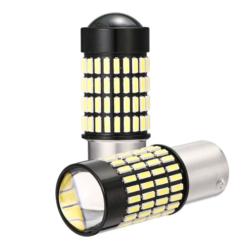 2PCS 2000LM LED Car Reversing Lights Turn Signal Lamp Canbus Error Free 360 Degree Beam Angle Plug Play 1
