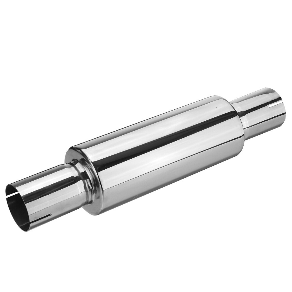 Universal 2.5'' Id 17'' Long Resonator Exhaust Muffler Silencer Stainless Steel 9078193207828