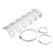 (Silver) Motorcycle Exhaust Heat Shield Guard Cover For Harley/Honda/Yamaha/Kawasaki/BMW/Harley