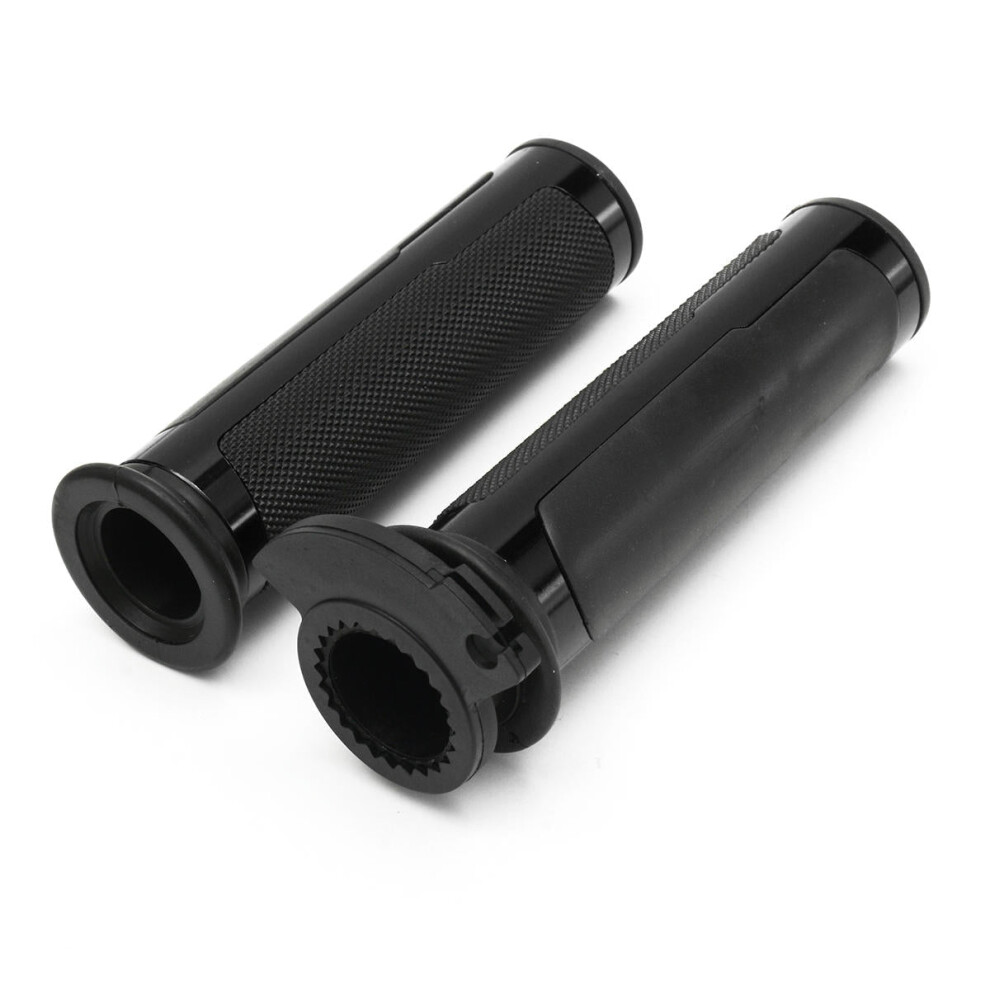 (Black) 7/8Inch 22Mm Motorcycle Handlebar End Hand Grips Black 8727971666067