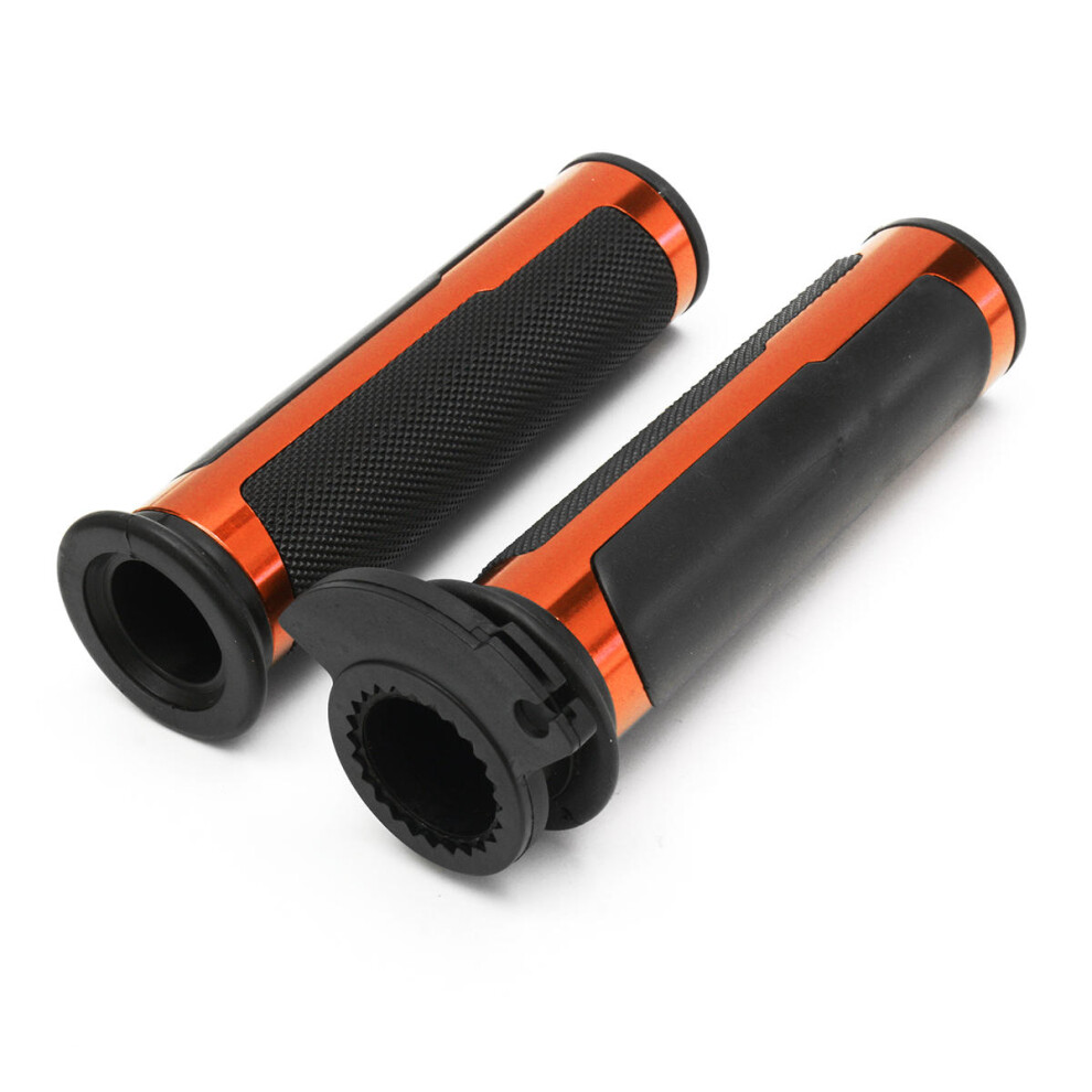 (Orange) 7/8Inch 22Mm Motorcycle Handlebar End Hand Grips Orange 8727971666043