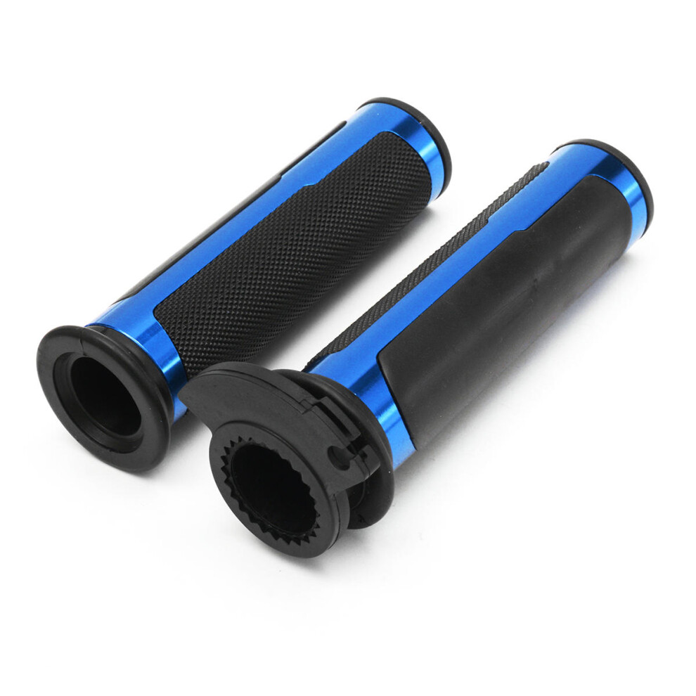 (Blue) 7/8Inch 22Mm Motorcycle Handlebar End Hand Grips Blue 8727971666036