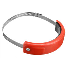 (Orange) Motorcycle Exhaust Silencer Tube Heat Shield Protector Adjust 10cm-14cm