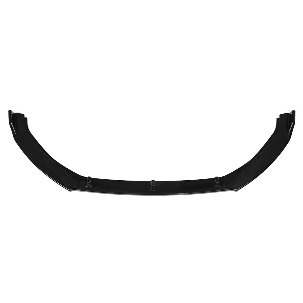 Glossy Front Bumper Lip Spoiler Trim 3Pcs Black 9078193208160
