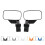 (Orange) Pair Universal Motorcycle Mirrors UTV Handle Bar Side Rear View Mirrors Shockproof 2