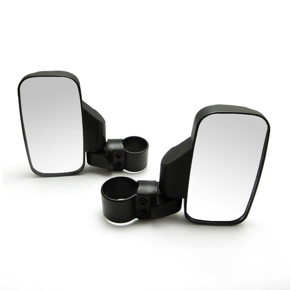 (Black) Pair Universal Motorcycle Mirrors Utv Handle Bar Side Rear View Mirrors Shockproof Black 8727971661062