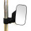 (Black) Pair Universal Motorcycle Mirrors UTV Handle Bar Side Rear View Mirrors Shockproof 6