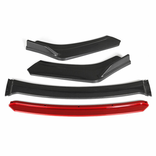 4PCS Universal Gloss Black Front Bumper Lip Body Kit Spoiler 2
