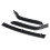 3Pcs Matte Black Front Bumper Lip Body Kit Spoiler 4