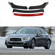 4PCS Universal Gloss Black Front Bumper Lip Body Kit Spoiler