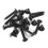 4PCS Universal Gloss Black Front Bumper Lip Body Kit Spoiler 8
