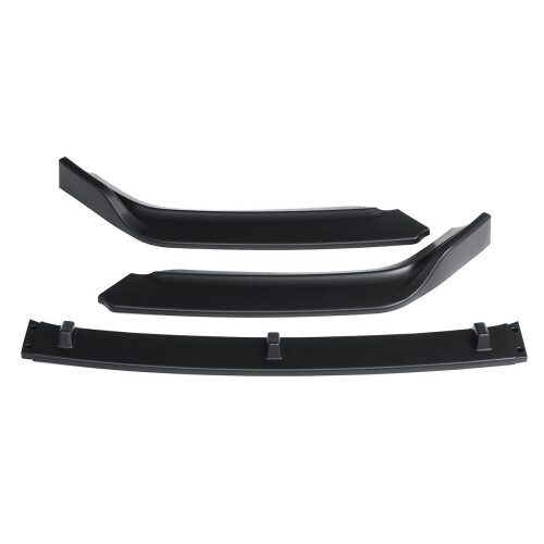 3Pcs Matte Black Front Bumper Lip Body Kit Spoiler 2