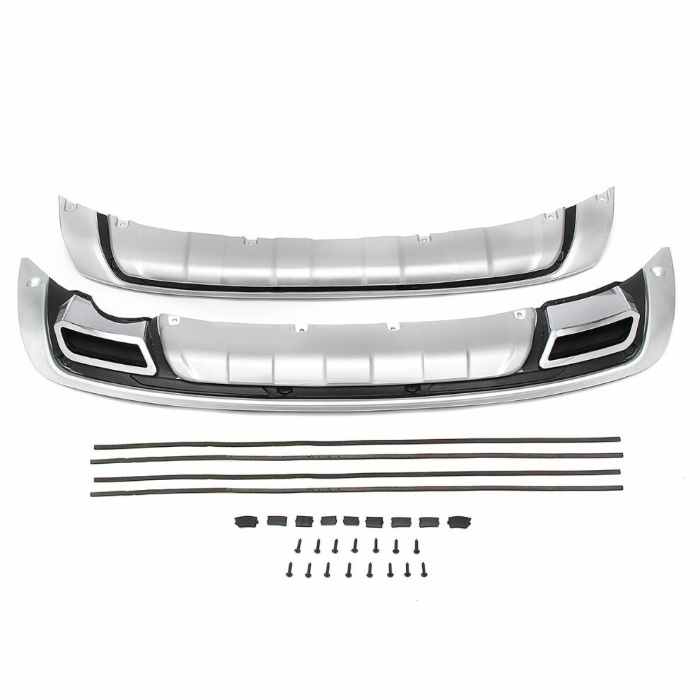 Abs Front And Rear Bumper Protect Guard Board Protector Silver 9078193208764