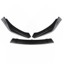 3PCS Carbon Fiber Style Front Bumper Spoiler Lip Cover Trim Protector