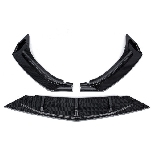 3Pcs Carbon Fiber Look Car Front Bumper Splitter Lip Diffuser Body Kit Spoiler Guard Protection 1