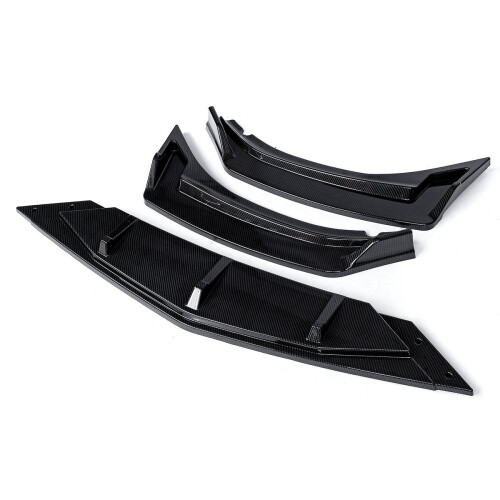 3Pcs Carbon Fiber Look Car Front Bumper Splitter Lip Diffuser Body Kit Spoiler Guard Protection 2