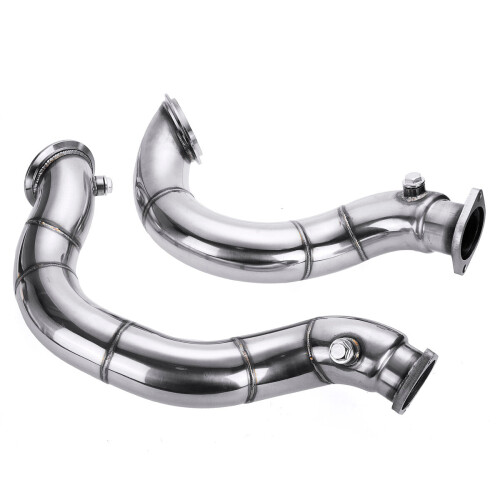 Stainless Steel Exhaust Pipe Muffler Decat Downpipe 2
