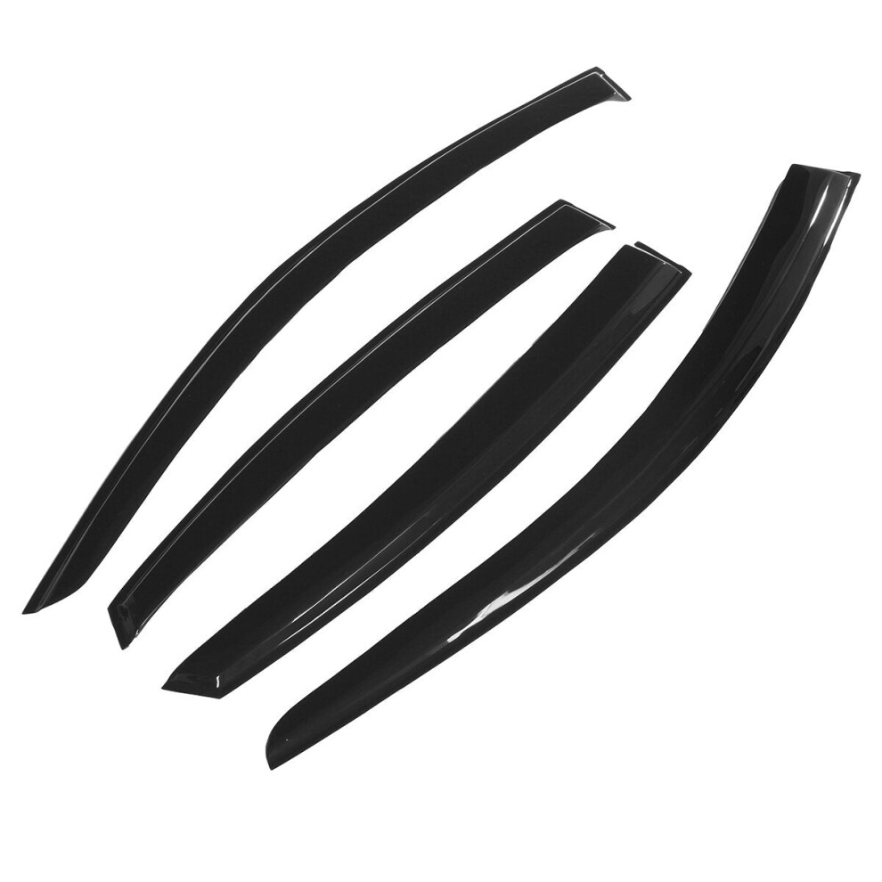 4Pcs Plastic Exterior Visor Vent For Nissan Altima Sedan 2013-2018 3D Wavy Shades Window Sun Rain Guard Deflector 4250937609494