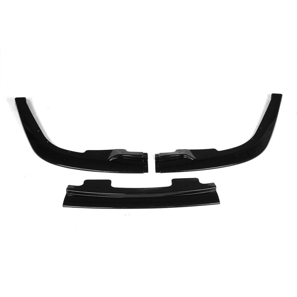 Front Bumper Lip Spoiler For Subaru Impreza Wrx Sti S204 2006-2007 Glossy Splitter Cover Trim Body Kit 3Pcs Black 4250937607704