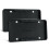 2X Silicone License Plate Frame Cover Rust-Proof W/ Screw Caps For Front & Rear 1