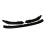 3PCS Glossy Black Front Bumper Lip Spoiler Splitter Cover Trim Body Kit 4