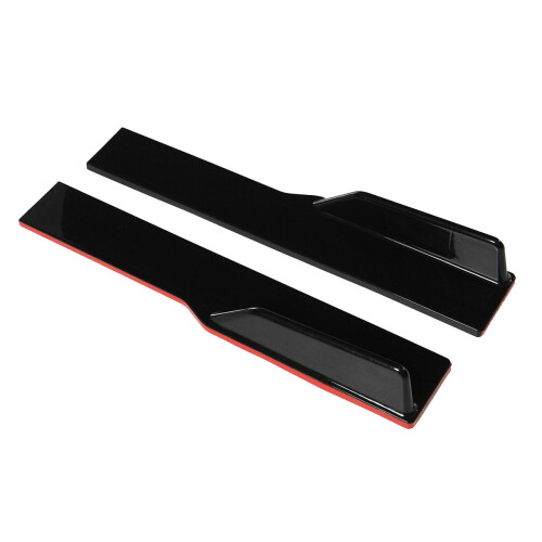 2m Universal Side Skirts Extensions Splitters Green Line For Infiniti 1