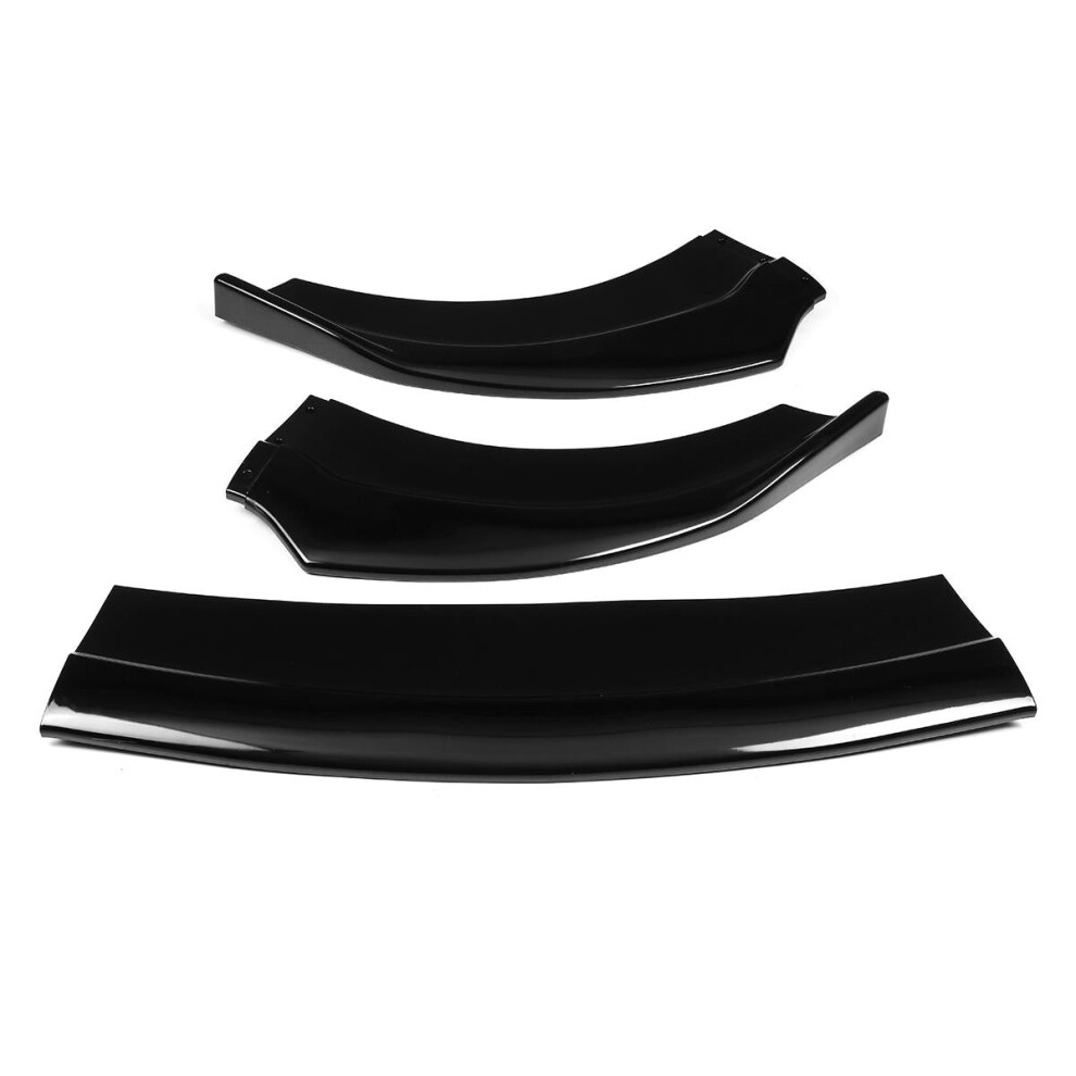 3X Gloss Front Bumper Lip Spoiler Splitter Protector Black 9078193209051